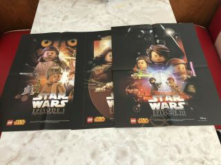 Lego Star Wars Episode 1,  2 & 3 Posters 16 " X20 "