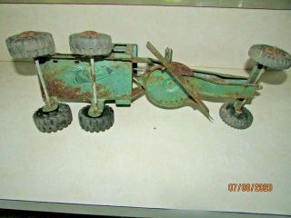 Vintage LUMAR Pressed Steel Power Road Grader Construction Toy BY MARX 3