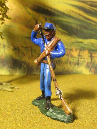 53rd Mass.  African American Union Civil War Soldier Loading Musket Acw Near