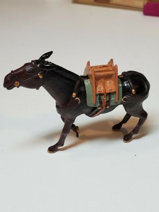 BRITAINS ONE brown Mule from set 8857 THE ROYAL ARTILLERY MOUNTAIN BATTERY 3