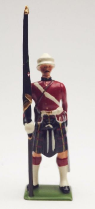 William Britain British Army Highlander Regimental Flag Bearer Toy Soldier