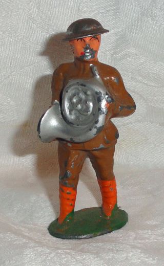 Barclay Lead Toy Soldier Marching With His French Horn Pre War