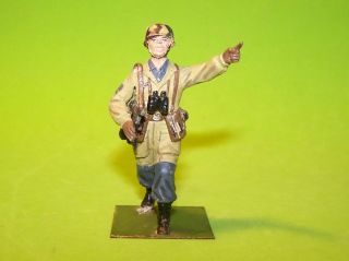 Vintage Metal Hand Painted German Paratrooper With Machine Gun