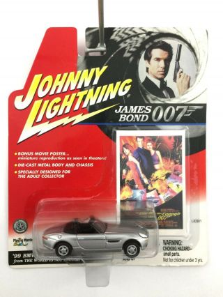 Johnny Lightning James Bond 007 1999 99 Bmw Z8 Convertible Silver Die Cast 1/64