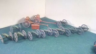 Large Set Of Toy Soldier Playset Toy Cannons