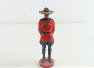 Vintage Royal Canadian Mountie Rcmp Plastic Figurine Statue By Reliable Toy - M42