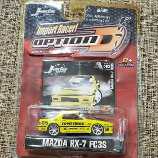 Jada Toys - Option D - Mazda Rx - 7 Fc3s - 1:64 Yellow Toyo Tires