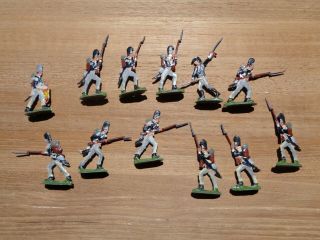Flats,  Napoleonic Guard Infantry Soldier Painted Lead Zinnfiguren,  Fg