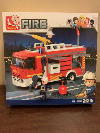 Sluban Compatible Toy Set - Sluban Fire Mini Fire Truck,  Similar To Lego Nib