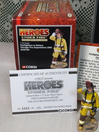 Corgi Heros Under Fire US59104 Chicago Fire Dept.  2005 Box & Certificate 2