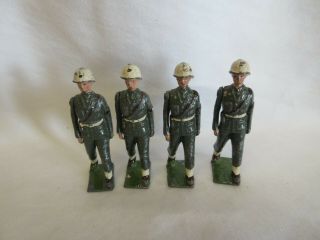 4 Vintage Britains Lead Military Police / Soldiers Made In England