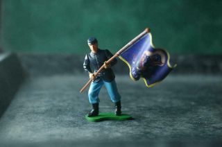 Britains Swoppet Acw American Civil War Union Soldier Walking With Banner A