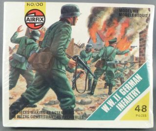Airfix Wwii German Infantry Vintage Ho Scale Miniature Plastic Soldiers