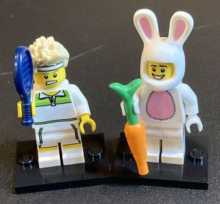 Lego Minifigures Series 7 Bunny Suit Guy And Tennis Ace