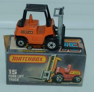 Mrr - Matchbox Superfast - Fork Lift Truck - Hi - Lift - Orange 15