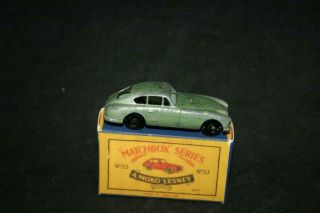 Matchbox Lesney Yr 1958 Mb53a Aston Martin Db2 - 4 Mk.  I In Good Cond & Crafted Box