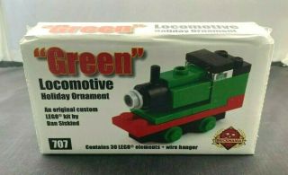 Brickmania Retired Lego Set - " Green " Locomotive Holiday Ornament,  200 Made,