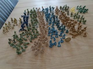 Vintage Miniature Plastic Army Figures,  Approx 300