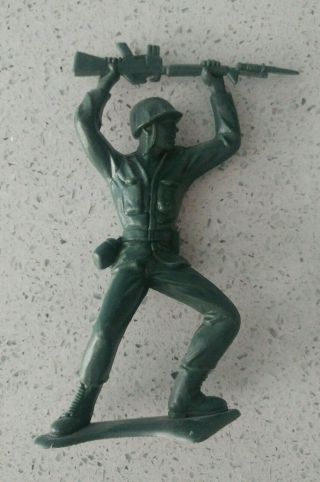 Vintage Tim - Mee 5 " Plastic Toy Soldier Army Men Dark Green