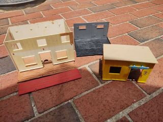 Vintage Timpo Toys Old West / Western Cowboys Buildings For Parts/restoration