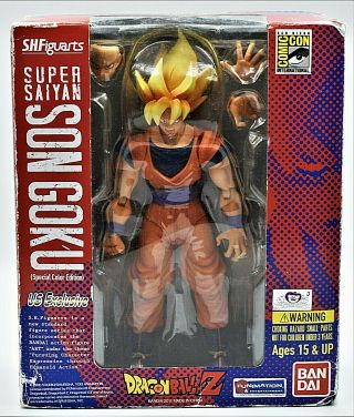 S.  H.  Figuarts Sdcc Exclusive Saiyan Son Goku Dragonball Z Complete