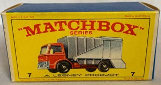 Matchbox 7 Ford Refuse Truck Made In England