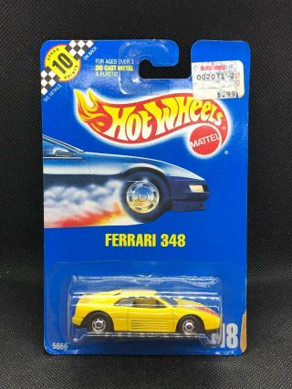 Carded Hot Wheels 118 Ferrari 348 Hot Ones In Yellow Speed Points