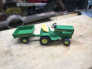 Vintage John Deere Toy Tractor And Cart Made By Ertl Co Usa