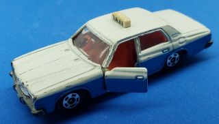 Vintage Tomica Toyota Crown Taxi - Blue / White Toy Car Japan
