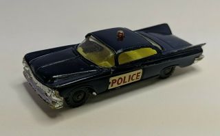Husky - Blue 9 Buick Electra Police Patrol Car Made In Great Britain - Good