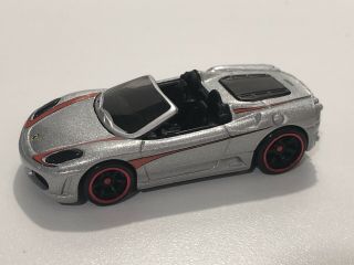 Hot Wheels Ferrari Racer F430 Spider Silver Die - Cast 1/64 Scale Loose