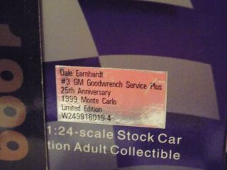1999 Dale Earnhardt Sr 3 GM Goodwrench 25th Anniversary 1:24 NASCAR Action 2