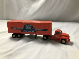 1/64 Scale Die Cast Model Hartoy Ford Parts Semi Truck & Trailer 1993