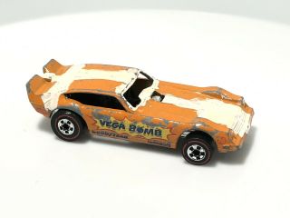Hot Wheels Vintage Redline 1976 Chevy Vega Bomb Funny Car Orange Kid Paint