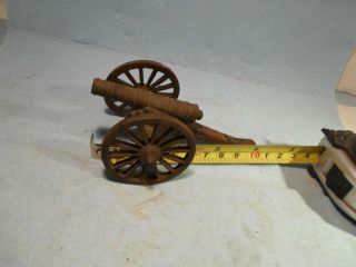 Brass Cannon With Cast Iron Frame & Wheels