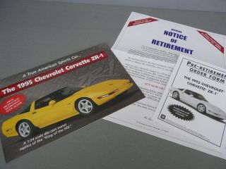 Brochure Only (no Car) - 1/24 - Danbury - 1995 C4 Chevrolet Chevy Corvette Zr - 1