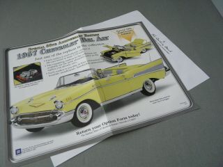 Brochure Only (no Car) - 1/24 - Danbury - L/e 1957 Chevrolet Bel Air Convertible