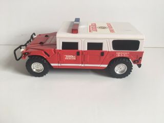 2000 Hasbro Tonka Fire Rescue Metro County Hummer Toy Lights,  Sounds Emergency