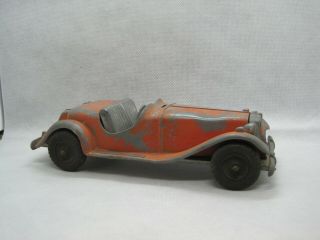 Vintage Hubley Kiddie Die Cast Red Mg Toy Car Lancaster,  Pa 9 " Made In Usa