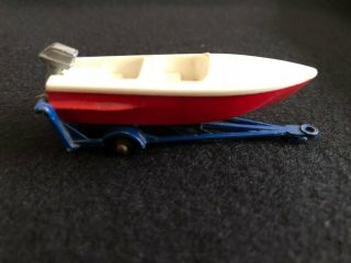 Matchbox Vintage Red Boat With Blue Trailer,  48