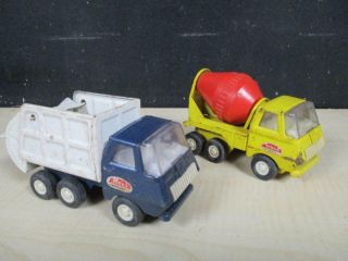 2 Vintage Tonka Trucks Concrete Cement Mixer & Garbage Truck