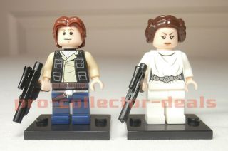 Han Solo & Princess Leia Star Wars Minifigures,  Stands The Mandalorian Clone War
