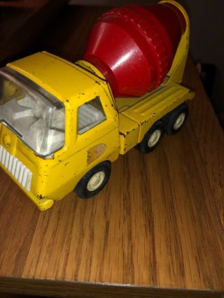 Vintage Tonka Mini Cement Mixer Truck,  Yellow,  Red,