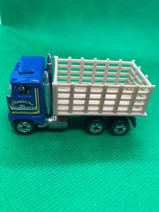 Vintage Hot Wheels 1981 Ford Stack Bed Truck Sunset Trucking Blue Bw Wheels