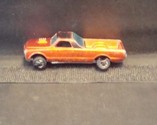 Vintage Mattel 1968 Hot Wheels Redline Custom Fleetside Metallic Orange 3