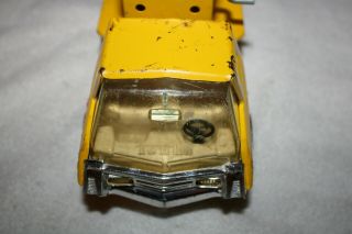 Vintage 70s Pressed Steel Tonka Cement Mixer With Tilt Bed Yellow & White Truck 3