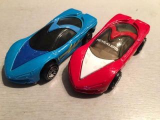1992 Hot Wheels Revealers Winner Set Only Car Red Pontiac Banchee,  Blue One