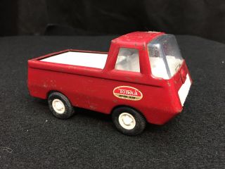 Vintage Red Tonka Tiny Truck - Pressed Steel - Small Mini Hauler Truck