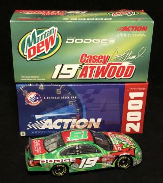 1/24 Casey Atwood 19 Dodge / Mountain Dew 2001 Action Nascar Diecast