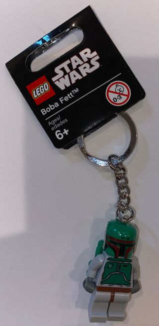 Lego Star Wars Boba Fett Minifigure Keychain 851659 Retired
